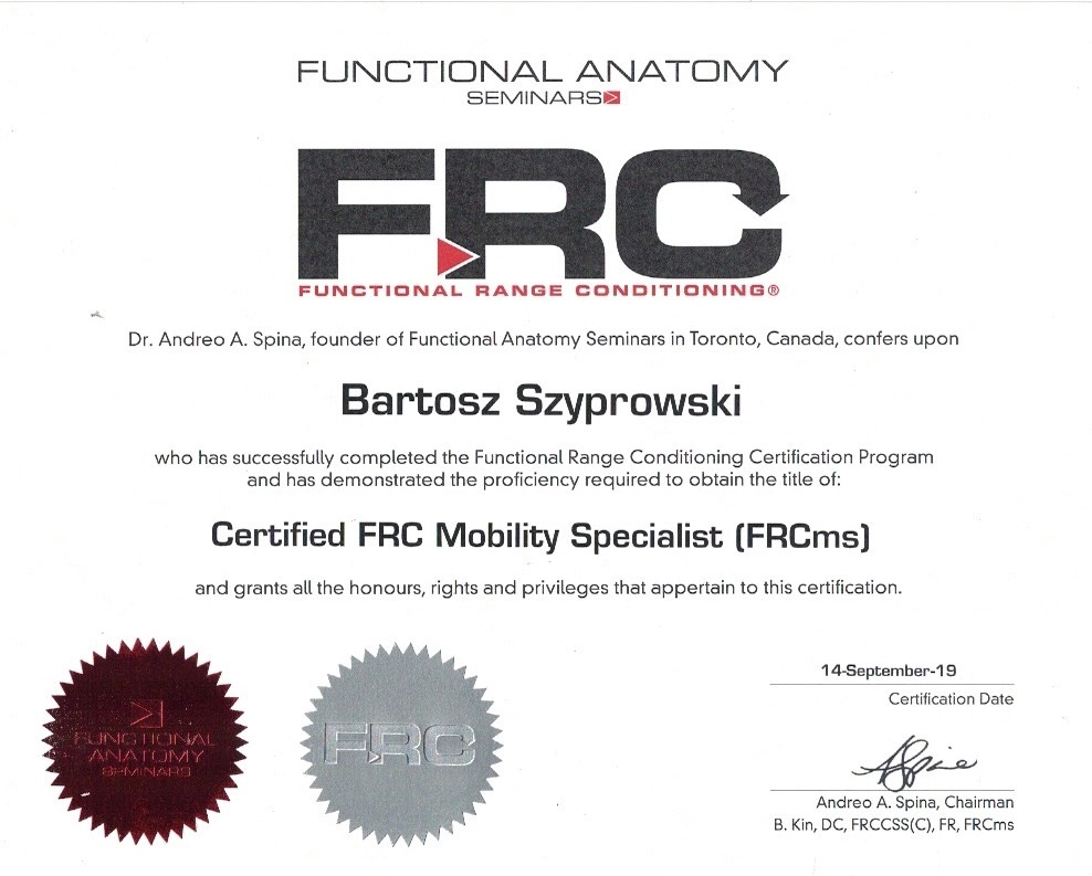 FRC certyfikat